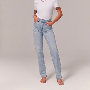 A&F curve love ultra high rise 90s straight jean